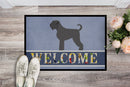 Black Russian Terrier Welcome Doormat - 18x27 Decorative Floor Mat – Indoor/Outdoor Rug with Artistic Flair BB8293MAT