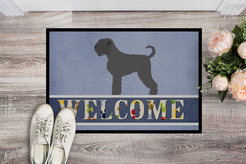 Black Russian Terrier Welcome Doormat - 18x27 Decorative Floor Mat – Indoor/Outdoor Rug with Artistic Flair BB8293MAT