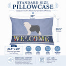 Old English Sheepdog Bobtail Standard Pillowcase Lightweight Super Soft Easy Care Decorative Artwork Pillowcase, Standard