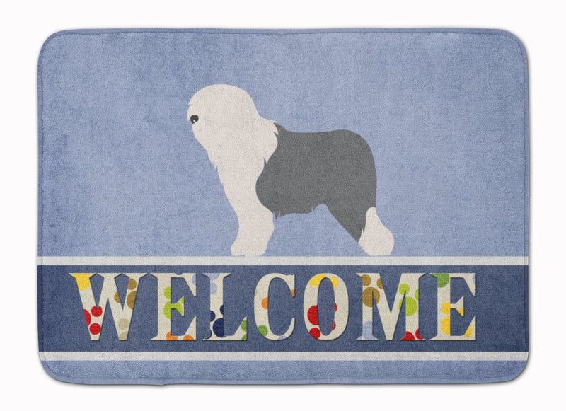 Old English Sheepdog Bobtail Machine Washable Memory Foam Mat BB8294RUG