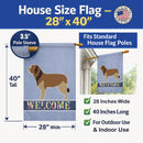 Catalan Sheepdog Welcome House Flag 28x40 Porch Sleeve Pole Decorative Outside Yard Banner Artwork Wall Hanging, Polyester