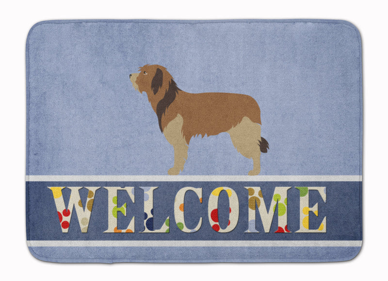 Catalan Sheepdog Welcome Machine Washable Memory Foam Mat BB8295RUG