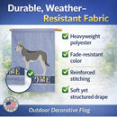 Saarloos Wolfdog Welcome House Flag 28x40 Porch Sleeve Pole Decorative Outside Yard Banner Artwork Wall Hanging, Polyester