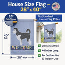 Pumi Welcome House Flag 28x40 Porch Sleeve Pole Decorative Outside Yard Banner Artwork Wall Hanging, Polyester