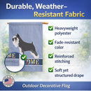 Miniature Schnauzer Welcome House Flag 28x40 Porch Sleeve Pole Decorative Outside Yard Banner Artwork Wall Hanging, Polyester