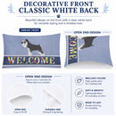 Miniature Schnauzer Welcome Standard Pillowcase Lightweight Super Soft Easy Care Decorative Artwork Pillowcase, Standard