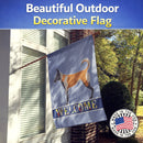 Belgian Malinois Welcome House Flag 28x40 Porch Sleeve Pole Decorative Outside Yard Banner Artwork Wall Hanging, Polyester