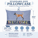 Belgian Malinois Welcome Standard Pillowcase Lightweight Super Soft Easy Care Decorative Artwork Pillowcase, Standard