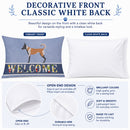 Belgian Malinois Welcome Standard Pillowcase Lightweight Super Soft Easy Care Decorative Artwork Pillowcase, Standard