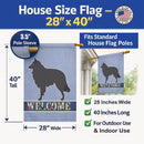 Groenendael Belgian Shepherd House Flag 28x40 Porch Sleeve Pole Decorative Outside Yard Banner Artwork Wall Hanging, Polyester