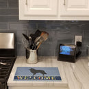 Groenendael Belgian Shepherd Cutting Board Tempered Glass Kitchen Cutting Surface, Heat Resistant Chopping, Non-Slip Feet, Food Prep & Serving