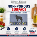Groenendael Belgian Shepherd Cutting Board Tempered Glass Kitchen Cutting Surface, Heat Resistant Chopping, Non-Slip Feet, Food Prep & Serving