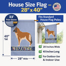 Belgian Tervuren Welcome House Flag 28x40 Porch Sleeve Pole Decorative Outside Yard Banner Artwork Wall Hanging, Polyester