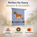 Belgian Tervuren Welcome House Flag 28x40 Porch Sleeve Pole Decorative Outside Yard Banner Artwork Wall Hanging, Polyester