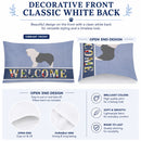 Old English Sheepdog Welcome Standard Pillowcase Lightweight Super Soft Easy Care Decorative Artwork Pillowcase, Standard