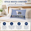 Old English Sheepdog Welcome Standard Pillowcase Lightweight Super Soft Easy Care Decorative Artwork Pillowcase, Standard