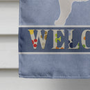 Kuvasz Welcome House Flag 28x40 Porch Sleeve Pole Decorative Outside Yard Banner Artwork Wall Hanging, Polyester