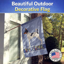 American Toy Fox Terrier Welcome House Flag 28x40 Porch Sleeve Pole Decorative Outside Yard Banner Artwork Wall Hanging, Polyester