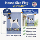 American Toy Fox Terrier Welcome House Flag 28x40 Porch Sleeve Pole Decorative Outside Yard Banner Artwork Wall Hanging, Polyester