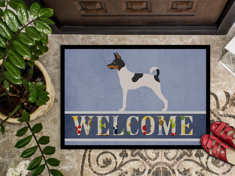 American Toy Fox Terrier Welcome Doormat - 18x27 Decorative Floor Mat – Indoor/Outdoor Rug with Artistic Flair BB8306MAT