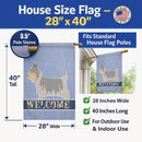 Australian Silky Terrier Welcome House Flag 28x40 Porch Sleeve Pole Decorative Outside Yard Banner Artwork Wall Hanging, Polyester
