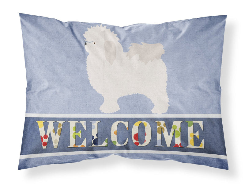 Bolognese Welcome Fabric Standard Pillowcase – Artistic Decorative Front, White Back BB8309PILLOWCASE