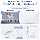 Papillon Welcome Standard Pillowcase Lightweight Super Soft Easy Care Decorative Artwork Pillowcase, Standard