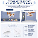 Papillon Welcome Standard Pillowcase Lightweight Super Soft Easy Care Decorative Artwork Pillowcase, Standard