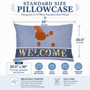 Royal Poodle Welcome Standard Pillowcase Lightweight Super Soft Easy Care Decorative Artwork Pillowcase, Standard