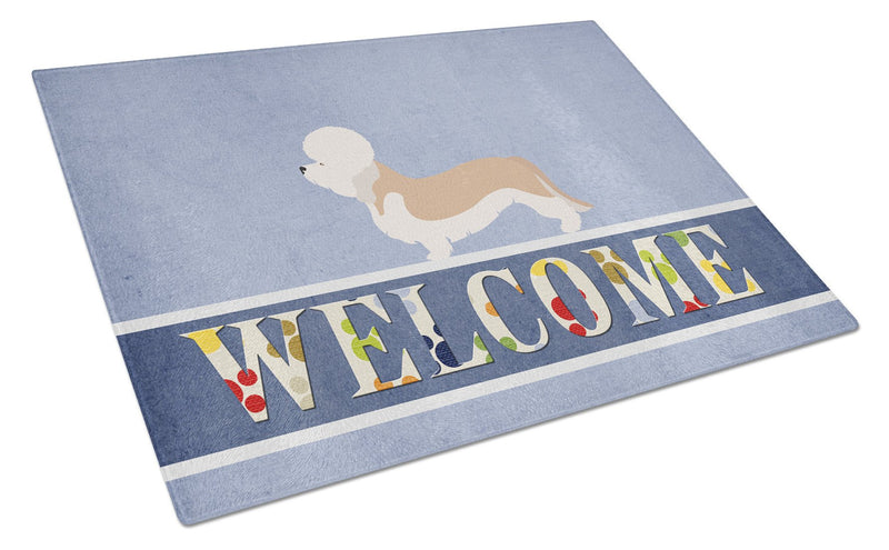 Dandie Dinmont Terrier Welcome Glass Cutting Board Large BB8312LCB