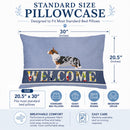Welsh Corgi Cardigan Welcome Standard Pillowcase Lightweight Super Soft Easy Care Decorative Artwork Pillowcase, Standard