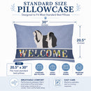 Havanese Welcome Standard Pillowcase Lightweight Super Soft Easy Care Decorative Artwork Pillowcase, Standard