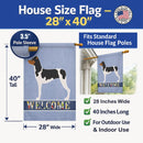 Brazilian Terrier Welcome House Flag 28x40 Porch Sleeve Pole Decorative Outside Yard Banner Artwork Wall Hanging, Polyester