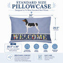 Brazilian Terrier Welcome Standard Pillowcase Lightweight Super Soft Easy Care Decorative Artwork Pillowcase, Standard