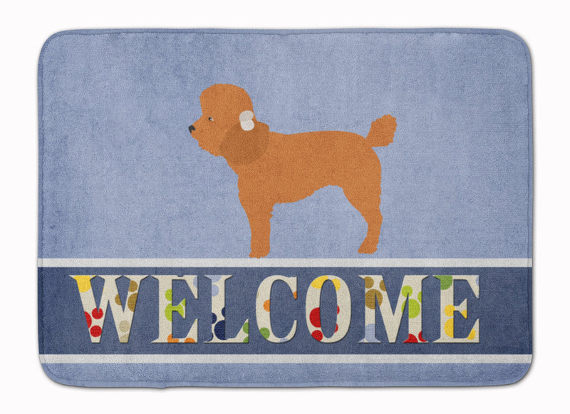 Toy Poodle Welcome Machine Washable Memory Foam Mat BB8316RUG