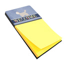 Westie Welcome Watercolor Sticky Note Holder Refillable Dispenser Desk Accessory 3x3 Pad Gift