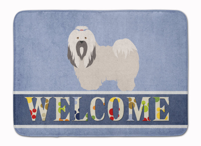 Lhasa Apso Welcome Machine Washable Memory Foam Mat BB8319RUG