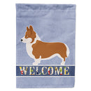 Pembroke Welsh Corgi Welcome Flag Canvas House Size BB8320CHF