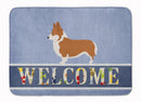 Pembroke Welsh Corgi Welcome Memory Foam Kitchen Mat Machine Washable Anti-Fatigue Cushion Comfort Bath or Kitchen Rug