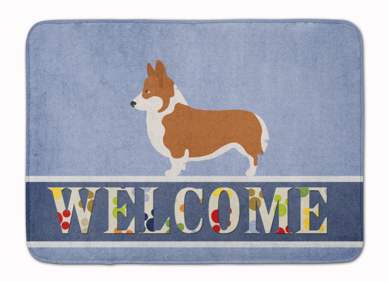 Pembroke Welsh Corgi Welcome Machine Washable Memory Foam Mat BB8320RUG