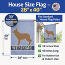 Berger Picard Welcome House Flag 28x40 Porch Sleeve Pole Decorative Outside Yard Banner Artwork Wall Hanging, Polyester