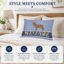 Berger Picard Welcome Standard Pillowcase Lightweight Super Soft Easy Care Decorative Artwork Pillowcase, Standard