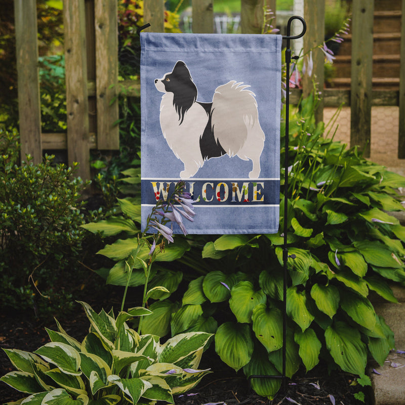 Papillon Welcome Flag Garden Size