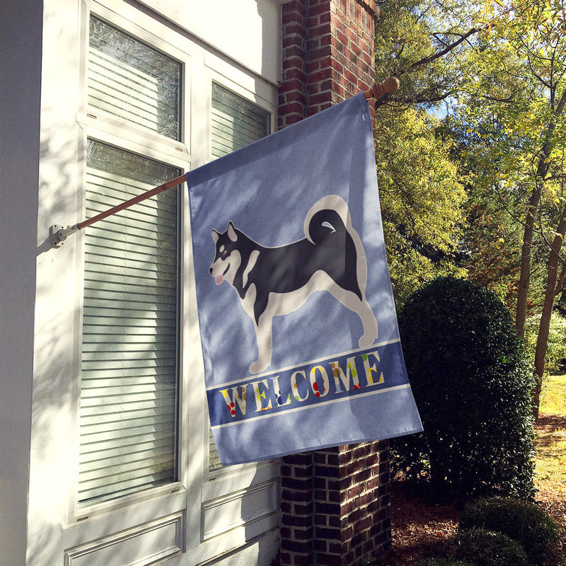 Alaskan Malamute Welcome Flag Canvas House Size BB8324CHF