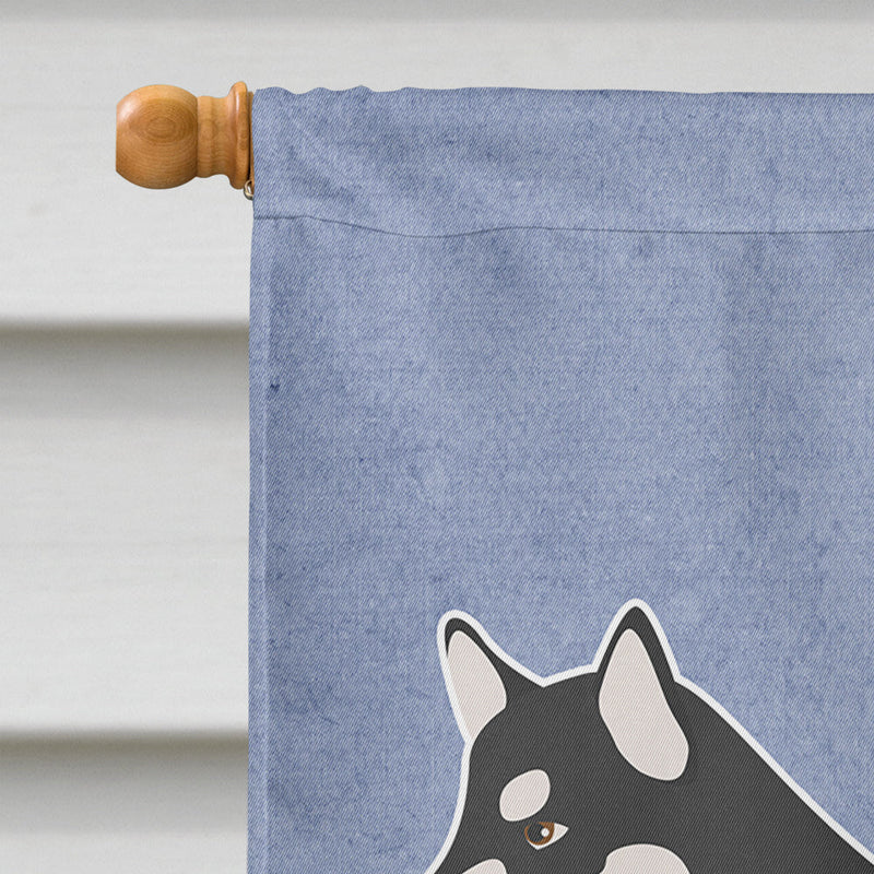 Alaskan Malamute Welcome Flag Canvas House Size BB8324CHF