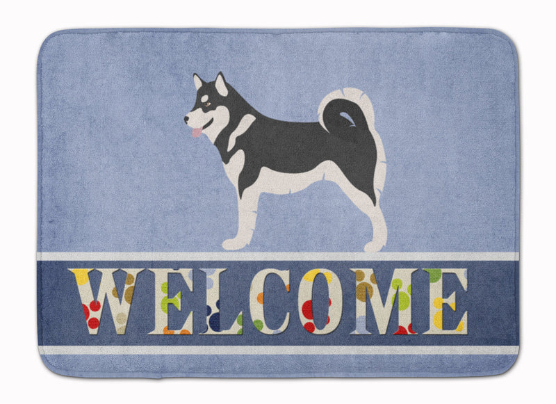 Alaskan Malamute Welcome Machine Washable Memory Foam Mat BB8324RUG