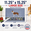 Pit Bull Terrier Welcome Cutting Board Tempered Glass Kitchen Cutting Surface, Heat Resistant Chopping, Non-Slip Feet, Food Prep & Serving