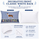Pit Bull Terrier Welcome Standard Pillowcase Lightweight Super Soft Easy Care Decorative Artwork Pillowcase, Standard