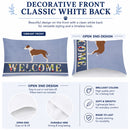 Pit Bull Terrier Welcome Standard Pillowcase Lightweight Super Soft Easy Care Decorative Artwork Pillowcase, Standard