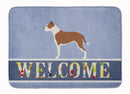 Pit Bull Terrier Welcome Memory Foam Kitchen Mat Machine Washable Anti-Fatigue Cushion Comfort Bath or Kitchen Rug